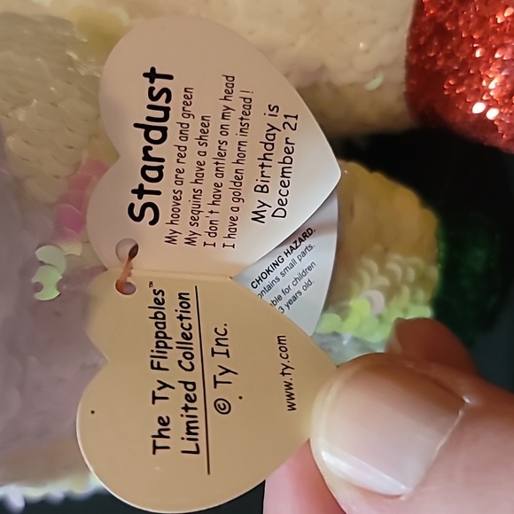 TY Beanie Babies Flippables 9" Medium Stardust Unicorn Plush W/ TAG - Picture 7 of 10